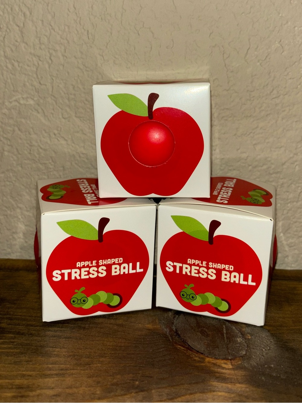 apple shaped stress balls